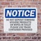 Signmission Do Not Deposit Feminine Hygiene Products, 14 in W x Rectangle, Plastic OS-2PACK-NS-P-1014-L-11141 - alternate 3
